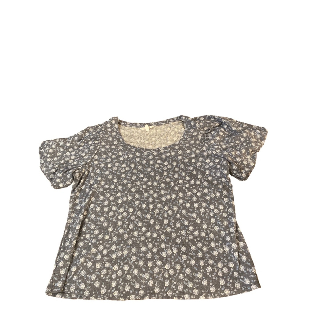 NWT Women's LC Lauren Conrad Blue Floral Top Size XXL